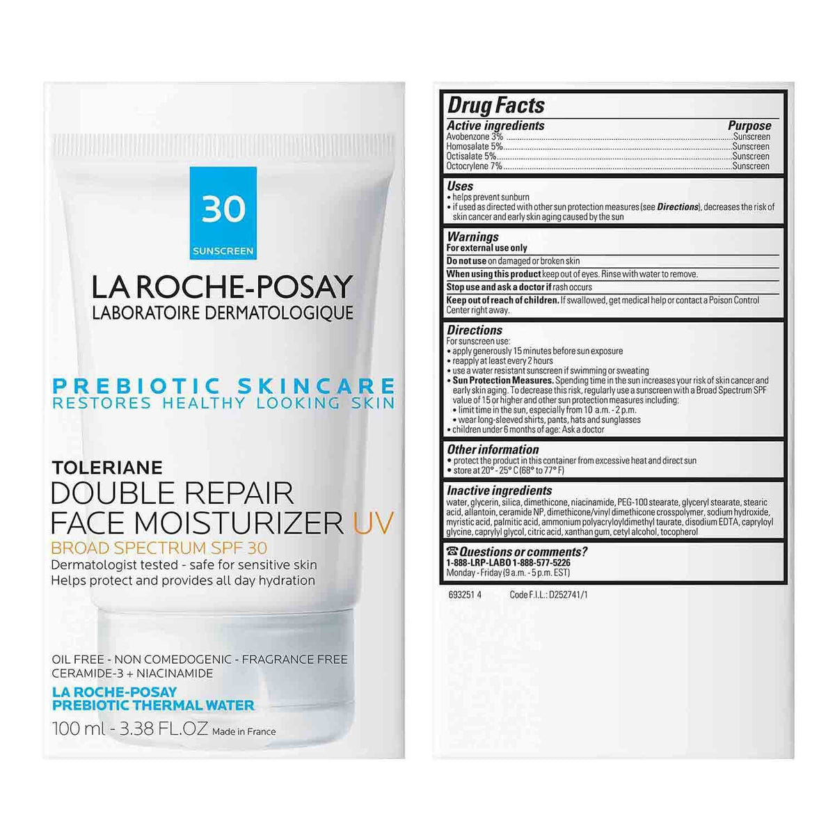 Toleriane Double Repair Facial Moisturizer With SPF