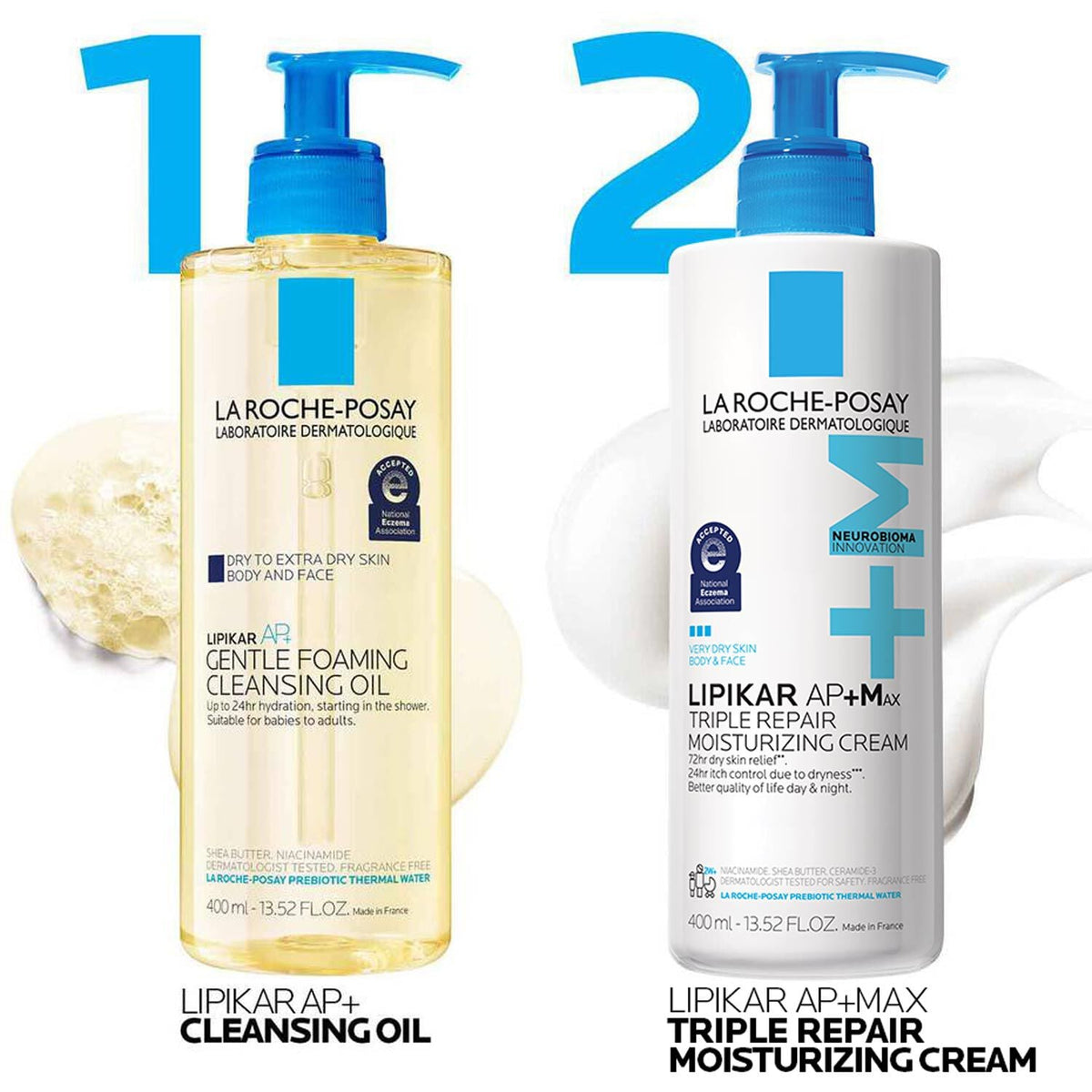 Lipikar AP+ Cleansing Oil & AP+M Moisturizing Cream Set