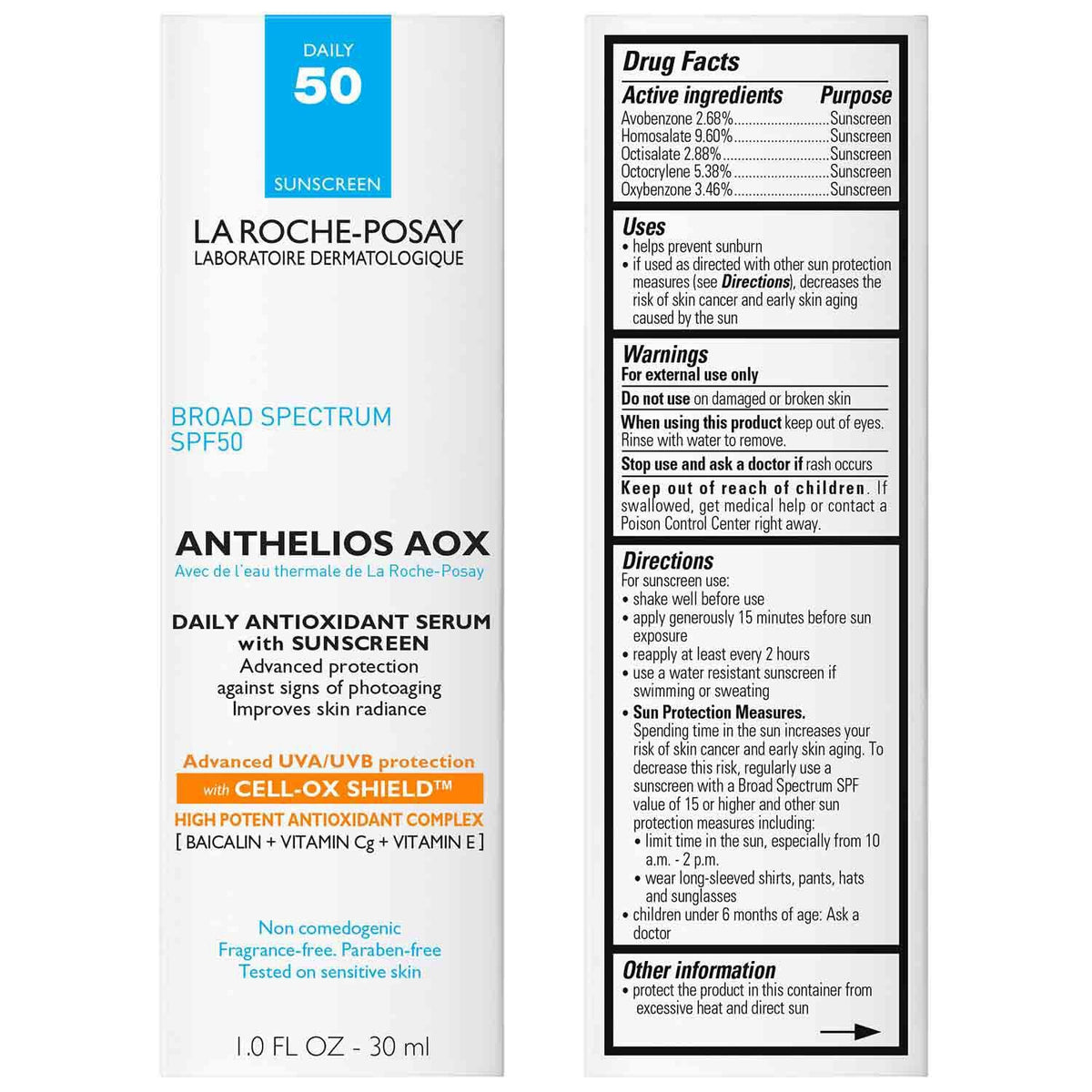 Anthelios AOX Antioxidant Serum with SPF 50 Sunscreen