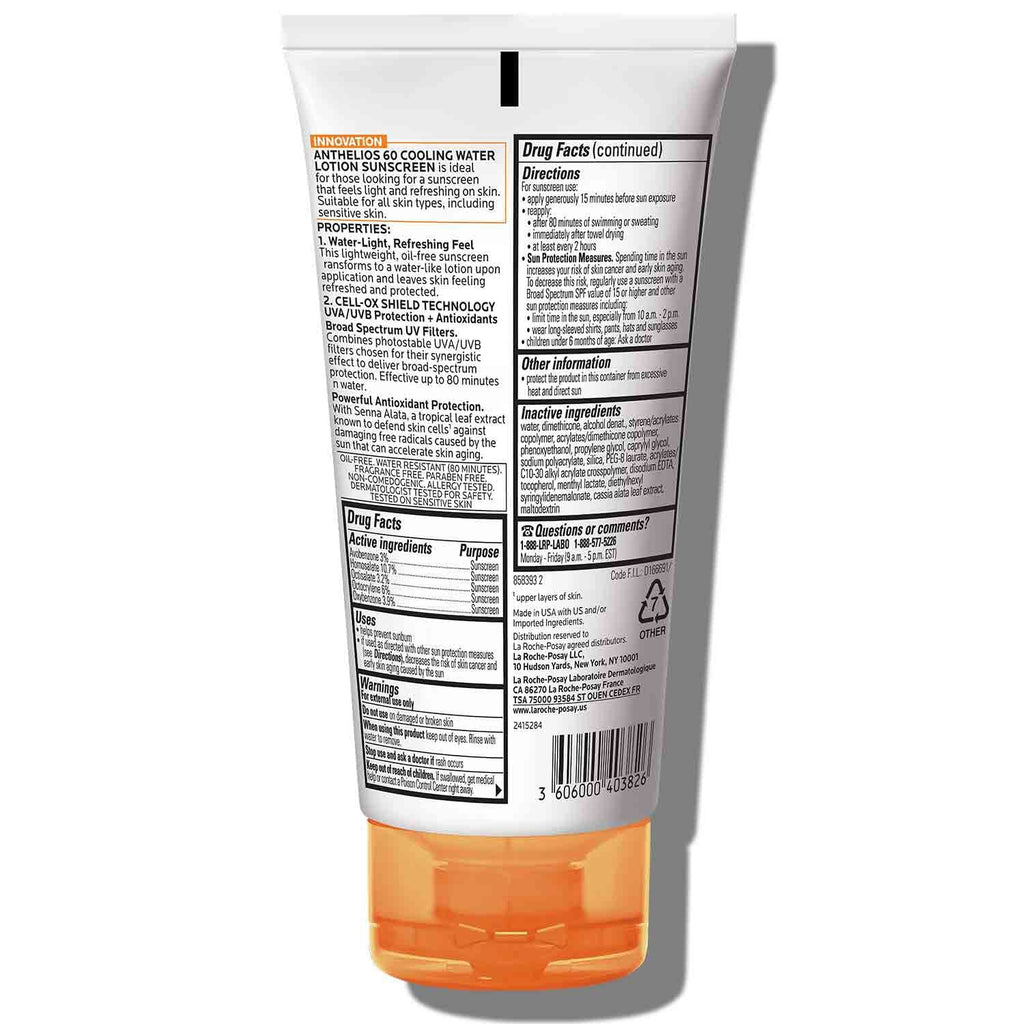 Anthelios Cooling Water Sunscreen Lotion SPF 60